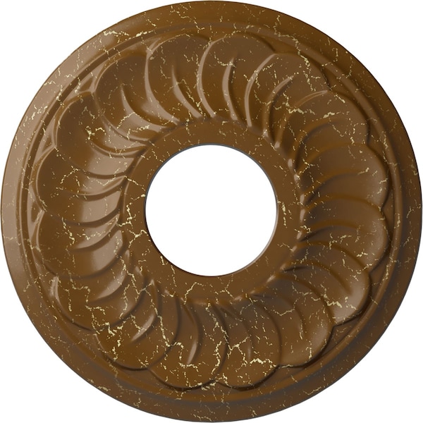 Ekena Millwork Blackthorn Medallion (Canopies up to 4 7/8"), 11 3/4"OD x 3 5/8"ID x 1"P, Smokey Topaz Crackle CM11BLSTC - main